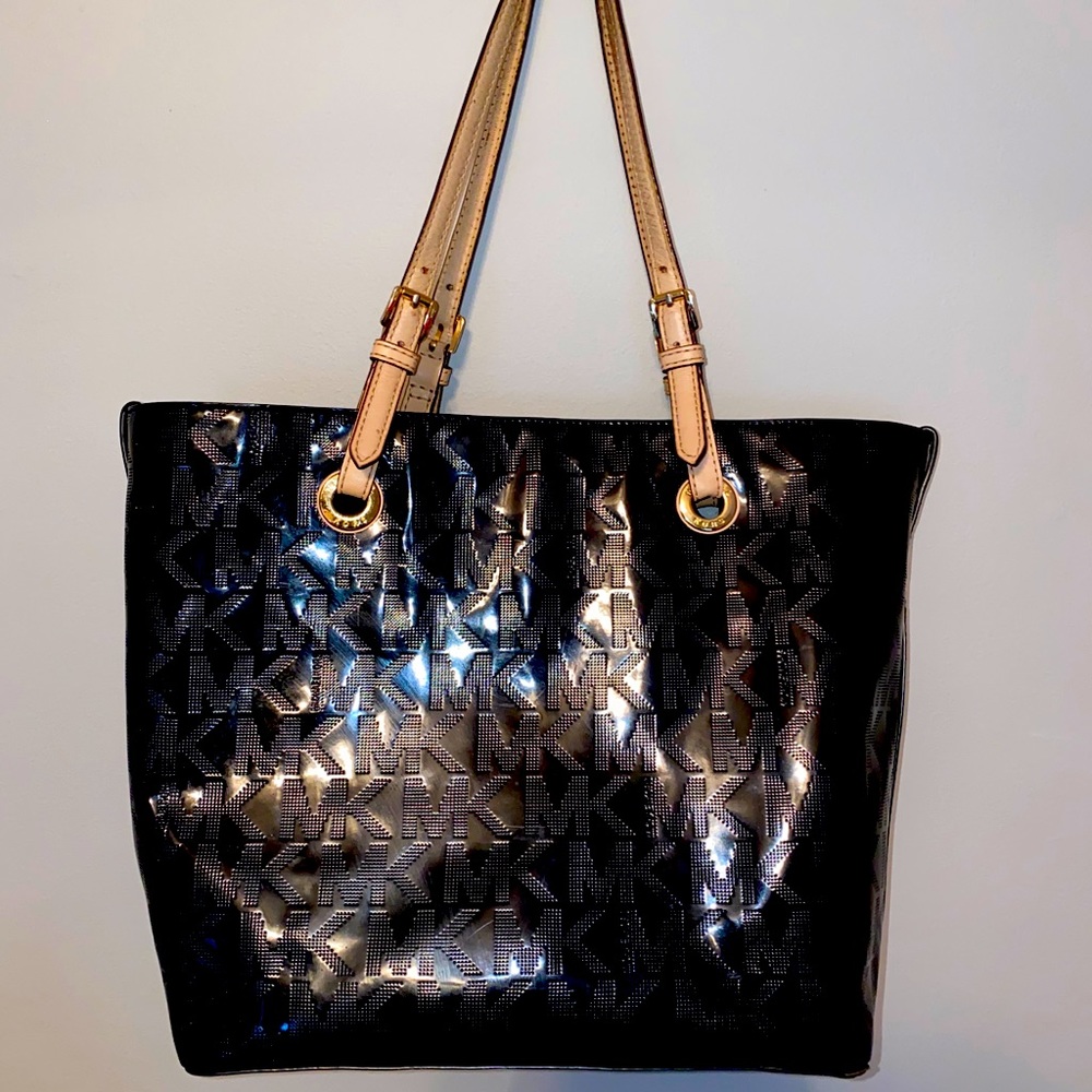 Black Patent Leather Michael Kors Tote